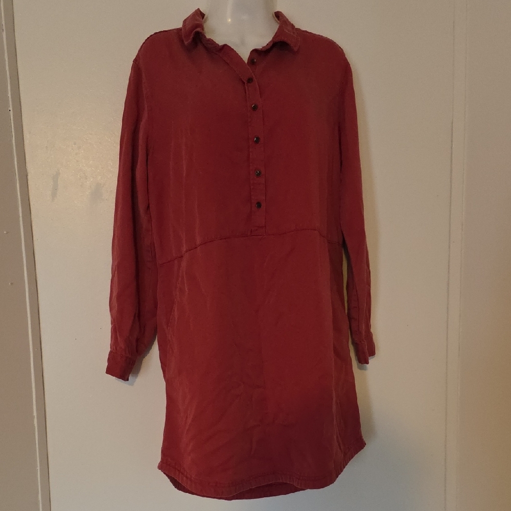Time and Tru Red Long Sleeve Dress
